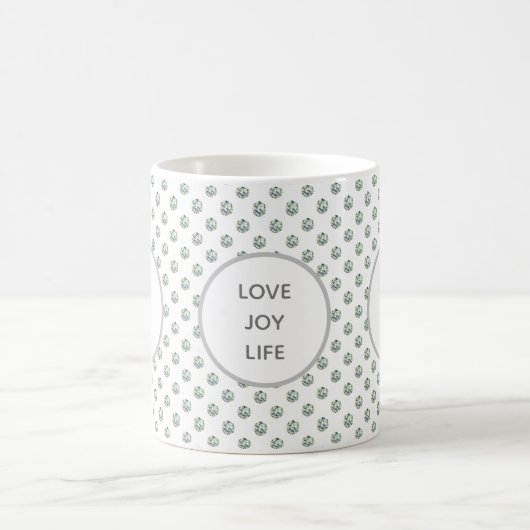 Liebe, Freude, Life Diamonds Kaffeetasse (Mittel)