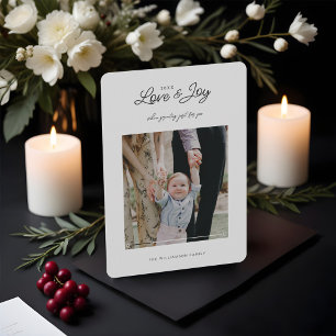 Liebe & Freude Moderne Minimal QR Code Video-Meldu Feiertagskarte