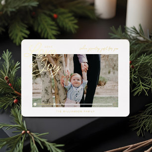 Liebe & Freude Moderne Minimal QR Code Video-Meldu Folien Feiertagskarte