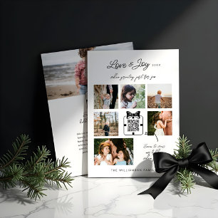 Liebe & Freude Moderne minimale QR-Code-Video-Nach Feiertagskarte