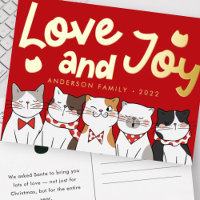 Liebe & Freude Moderne Niedliche Katzen Caroling