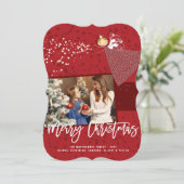 Liebe & Freude Niedliche Schneeflocken Weihnachten (Stehend Vorderseite)