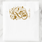 Liebe & Freude_ Ovaler Aufkleber (Tasche)