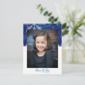 Liebe & Freude Snowflakes Custom Foto Postkarte (Stehend Vorderseite)