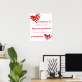 Liebe Freude und Dankbarkeit Poster (Heimbüro)