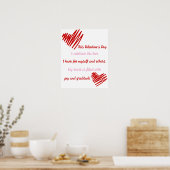 Liebe Freude und Dankbarkeit Poster (Küche)