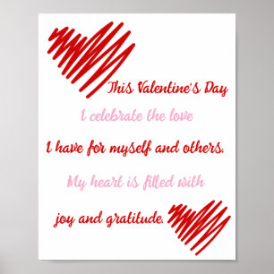 Liebe Freude und Dankbarkeit Poster