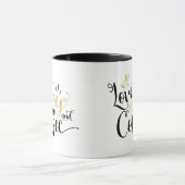 Liebe, Freude und Kaffee | Kaffeeliebhaber Joystic Tasse (Zentrum)