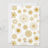 Liebe & Freude Weihnachten Foto Moderne Goldene Sc (Rückseite)