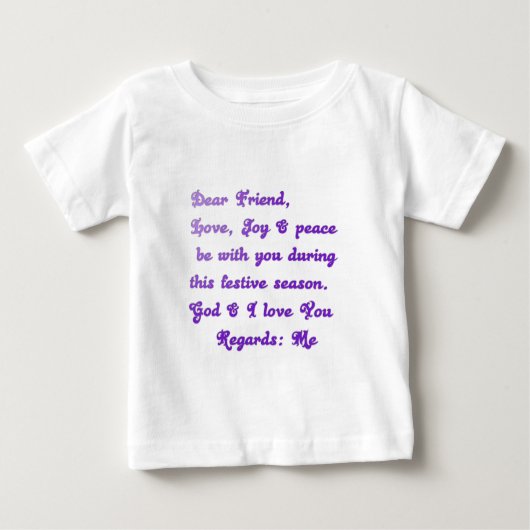 "Liebe Freunde" Feierliche Hochzeit Gruß Baby T-shirt (Vorderseite)