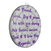 "Liebe Freunde" Feierliche Hochzeit Gruß Dartscheibe (Vorderseite Links)