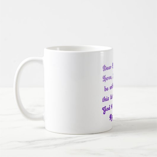 "Liebe Freunde" Feierliche Hochzeit Gruß Kaffeetasse (Links)