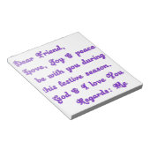 "Liebe Freunde" Feierliche Hochzeit Gruß Notizblock (angewinkelt)