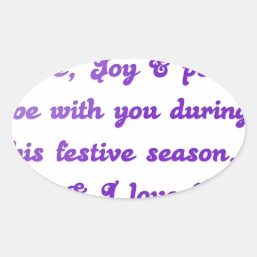 "Liebe Freunde" Feierliche Hochzeit Gruß Ovaler Aufkleber (Vorderseite)