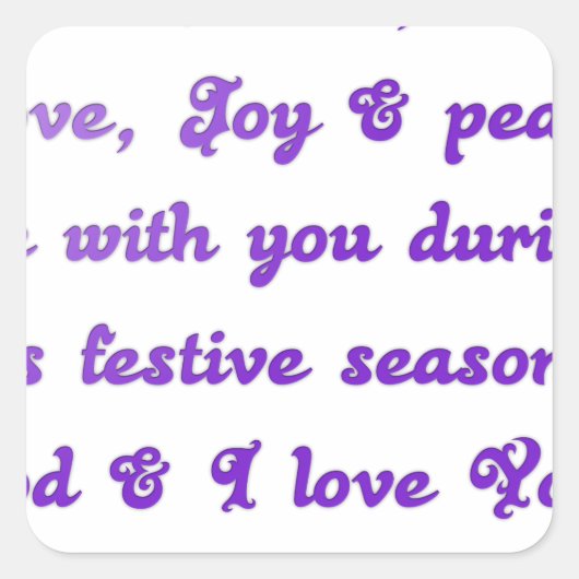 "Liebe Freunde" Feierliche Hochzeit Gruß Quadratischer Aufkleber (Vorderseite)