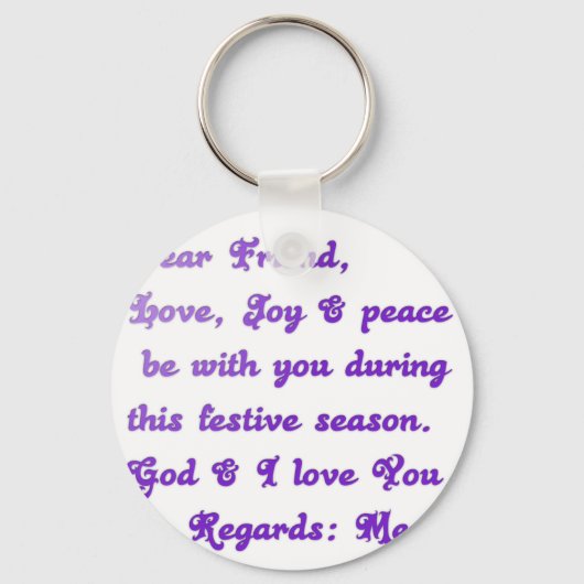 "Liebe Freunde" Feierliche Hochzeit Gruß Schlüsselanhänger (Vorderseite)