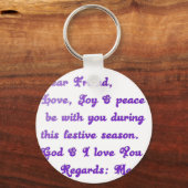 "Liebe Freunde" Feierliche Hochzeit Gruß Schlüsselanhänger (Vorderseite)