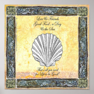 "Liebe & Freunde", Poster 28 cm x 28 cm