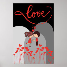 Liebe, Freundin, Freund Poster