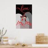 Liebe, Freundin, Freund Poster (Küche)