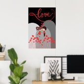 Liebe, Freundin, Freund Poster (Heimbüro)