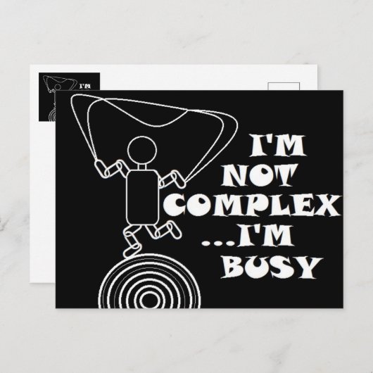 Liebe Freundschaft Ich bin nicht komplex..Ich bin Postkarte (Vorne/Hinten)