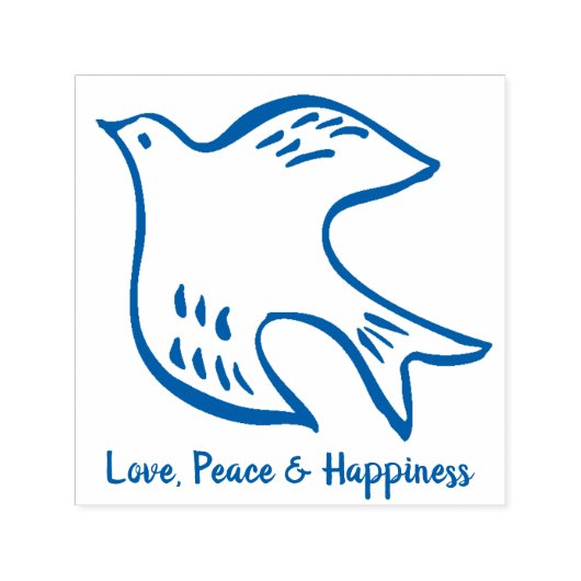 Liebe Friede und Glück Weihnachten Taube Permastempel (Design)