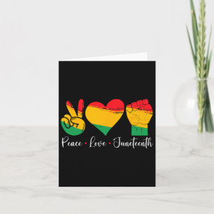 Liebe Frieden 1865 Schwarzer Pride Men Women K Karte