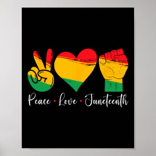 Liebe Frieden 1865 Schwarzer Pride Men Women K Poster
