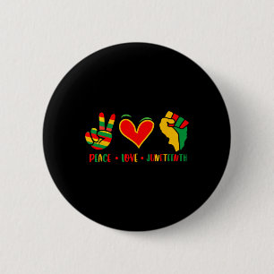 Liebe Frieden 1865 Unabhängigkeitstag Schwarz Button