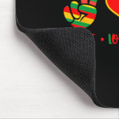 Liebe Frieden 1865 Unabhängigkeitstag Schwarz Mousepad (Ecke)