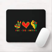 Liebe Frieden 1865 Unabhängigkeitstag Schwarz Mousepad (Mit Mouse)