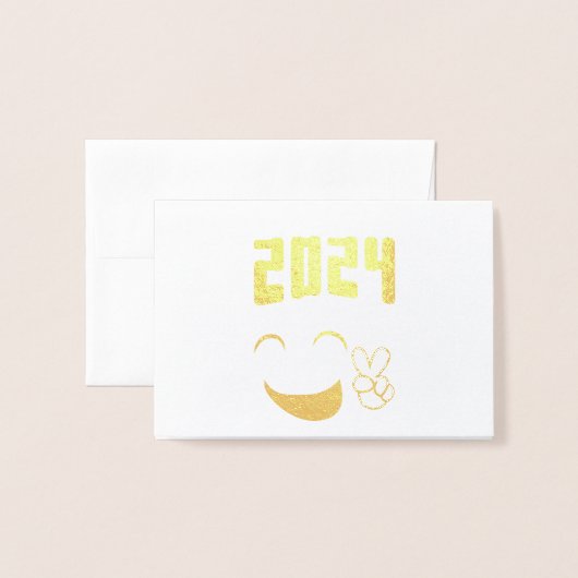 Liebe Frieden 2024 Folienkarte (Vorderseite mit Umschlag)