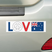 Liebe-Frieden Australien Autoaufkleber (Auf Auto)