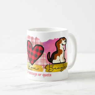 Liebe Frieden Beagle Haustier Hund Liebhaber Valen Kaffeetasse