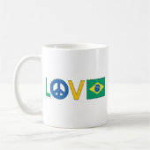 Liebe-Frieden Brasilien Kaffeetasse (Links)