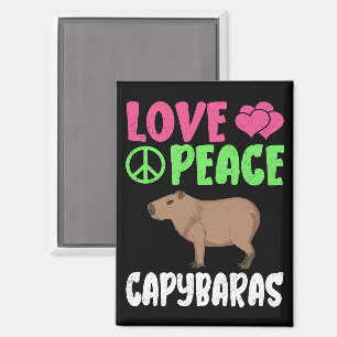 Liebe Frieden Capybaras Süße Tiere Capybara Liebha Magnet