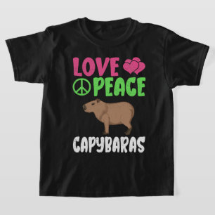 Liebe Frieden Capybaras Süße Tiere Capybara Liebha T-Shirt