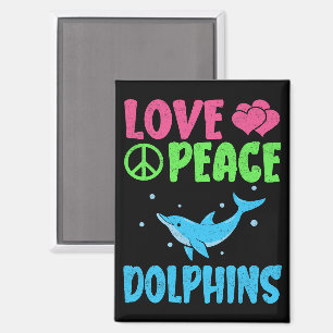 Liebe Frieden Delfine Niedliche Meerestiere Delfin Magnet