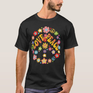 LIEBE FRIEDEN FREIHEIT 60er 70er Tie Dye Vintage H T-Shirt
