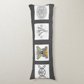 Liebe Frieden Freiheit Harmonie Kissen (Vorderseite Vertikal)