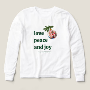 Liebe Frieden Freude Weihnachten Casual Kinder Wal