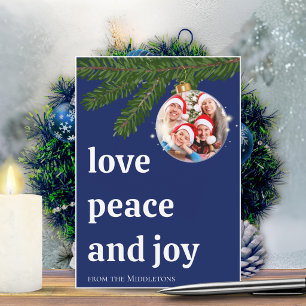 Liebe Frieden Freude Weihnachten Familie Foto Navy