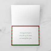 Liebe, Frieden, Freudefeiertagskarte Feiertagskarte (Innenseite)