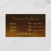 Liebe Frieden Gelassenheit Visitenkarte (Rückseite)