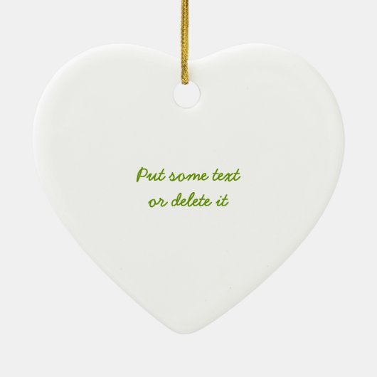 Liebe, Frieden, grüne Sitte Keramikornament (Hinten)