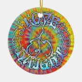 Liebe-Frieden Haight Keramik Ornament (Vorne)