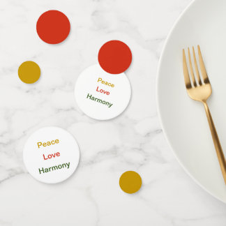 Liebe Frieden Harmonie Konfetti