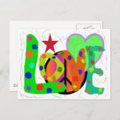 Liebe FRIEDEN & Harmonie T - Shirt und Geschenke Postkarte (Vorne/Hinten)