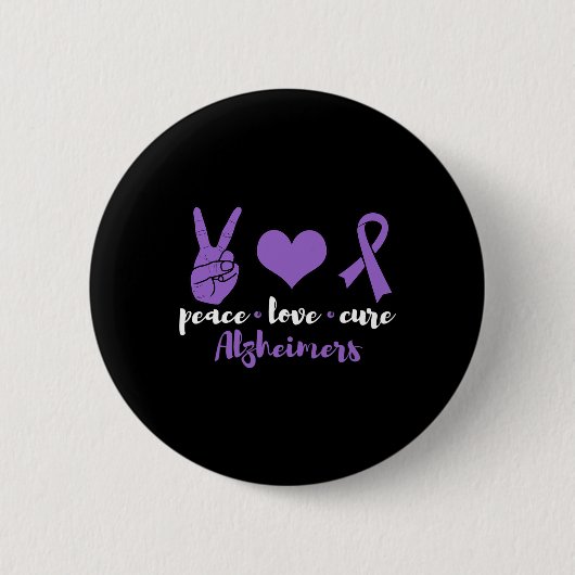Liebe Frieden Heilung Heimerheimers Awareness Fami Button (Vorderseite)